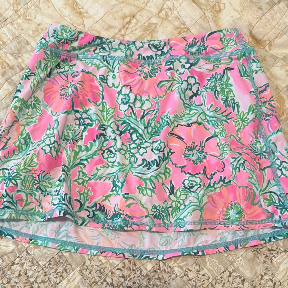 Pink Floral Girls Skirt